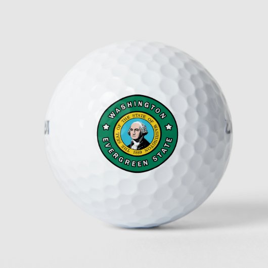 Deelstaat Washington Evergreen Golfballen (Voorkant)
