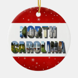 Deelstaatfoto's North Carolina Keramisch Ornament
