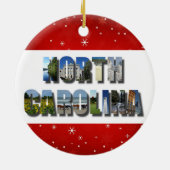 Deelstaatfoto's North Carolina Keramisch Ornament (Achterkant)