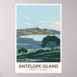 Deelstaatpark Utah op het eiland Antelope Poster
