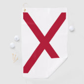 Deelstaatvlag Alabama, St Andrew Crimson Cross Golfhanddoek (Insitu)