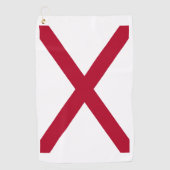Deelstaatvlag Alabama, St Andrew Crimson Cross Golfhanddoek (Voorkant)