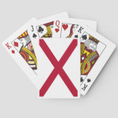 Deelstaatvlag Alabama, St Andrew Crimson Cross Pokerkaarten (Achterkant)