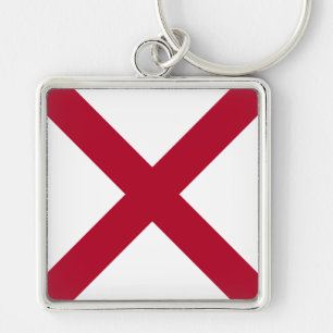 Deelstaatvlag Alabama, St Andrew Crimson Cross Sleutelhanger
