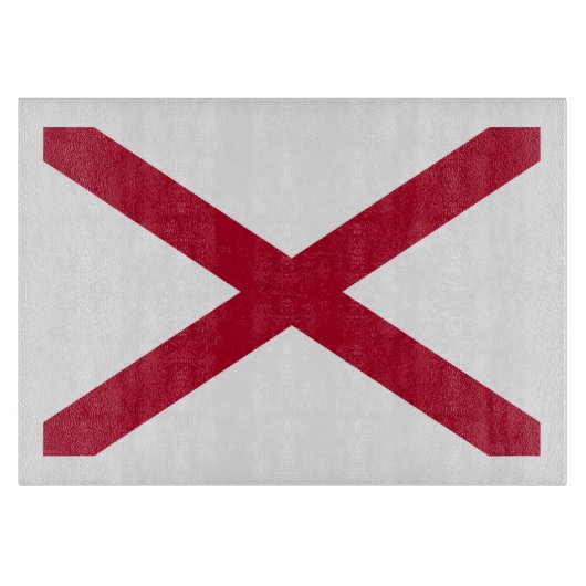 Deelstaatvlag Alabama, St Andrew Crimson Cross Snijplank (Voorkant)