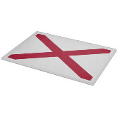 Deelstaatvlag Alabama, St Andrew Crimson Cross Snijplank (Hoek)