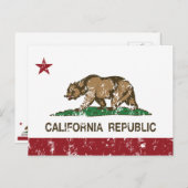 Deelstaatvlag Californië Briefkaart (Voorkant / Achterkant)