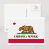 Deelstaatvlag Californië Briefkaart (Voorkant / Achterkant)