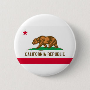 Deelstaatvlag Californië Ronde Button 5,7 Cm