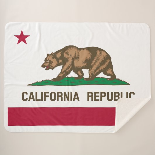 Deelstaatvlag Californië Sherpa Deken (Voorkant (horizontaal))