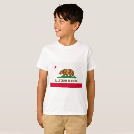 Deelstaatvlag Californië T-shirt (Voorkant volledig)