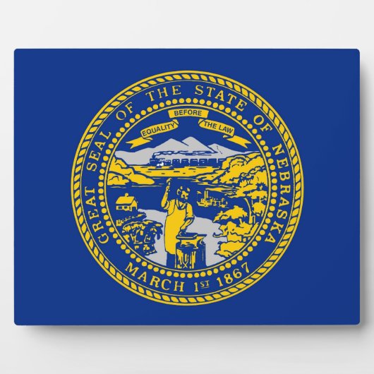 Deelstaatvlag Nebraska Fotoplaat (Voorkant)