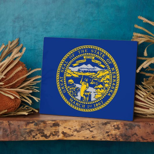 Deelstaatvlag Nebraska Fotoplaat (Zijkant)