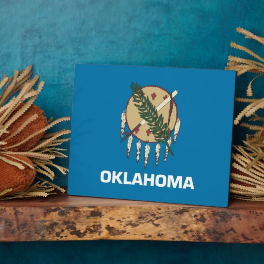 Deelstaatvlag Oklahoma Fotoplaat (Zijkant)