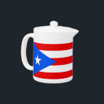 Deelstaatvlag Puerto Rico Teapot Theepot<br><div class="desc">Verbeter je theetijd met een vleugje Puerto Ricaanse trots met onze exclusieve theepot met de vlag van Puerto Rico! Ontworpen om elegantie te combineren met culturele expressie, is deze theepot meer dan alleen een essentiële keuken; het is een viering van het Puerto Ricaanse erfgoed en culturele trots. Het levendige ontwerp...</div>