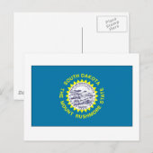 Deelstaatvlag Zuid-Dakota Briefkaart (Voorkant / Achterkant)