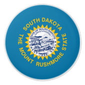 Deelstaatvlag Zuid-Dakota Keramische Knop (Voorkant)