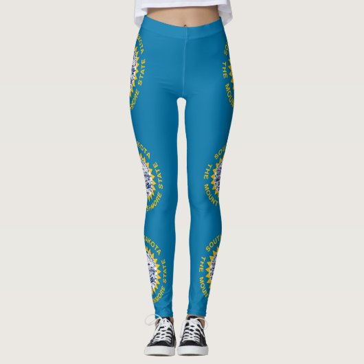 Deelstaatvlag Zuid-Dakota Leggings (Voorkant)