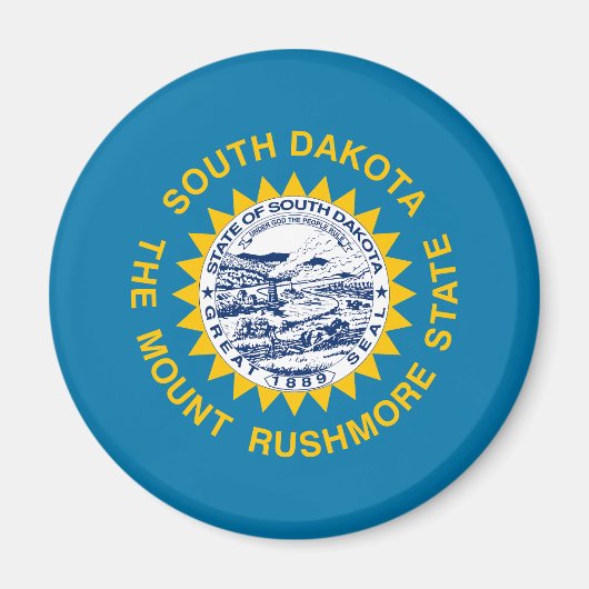 Deelstaatvlag Zuid-Dakota Magneet (Voorkant)