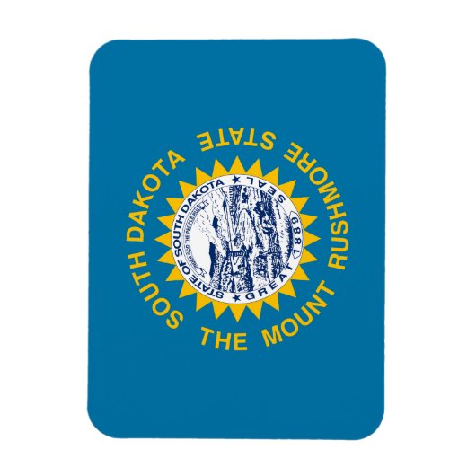 Deelstaatvlag Zuid-Dakota Magneet (Verticaal)