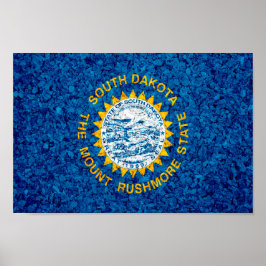 Deelstaatvlag Zuid-Dakota Poster
