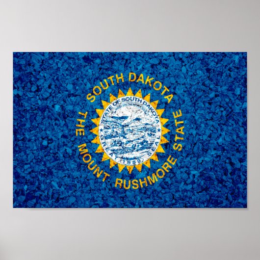 Deelstaatvlag Zuid-Dakota Poster (Voorkant)