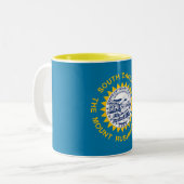 Deelstaatvlag Zuid-Dakota Tweekleurige Koffiemok (Voorkant links)