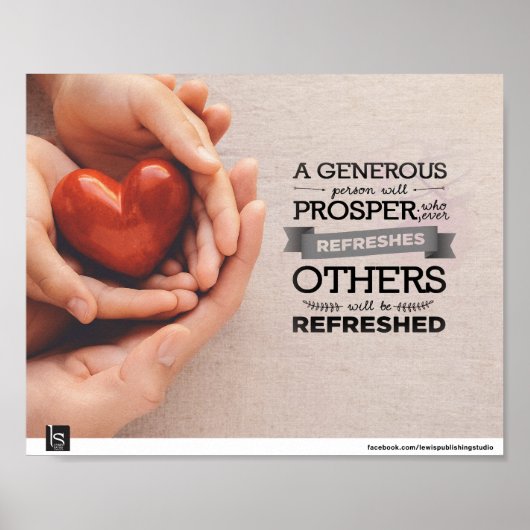 DEELSTUKKEN (PROVERBS 11:25) POSTER (Voorkant)