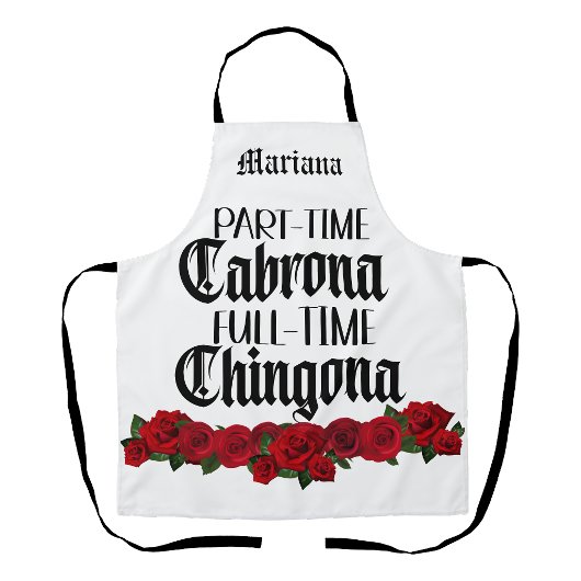 Deeltijd Cabrona voltijd Chingona schort