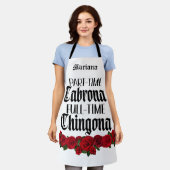 Deeltijd Cabrona voltijd Chingona schort (Gedragen)