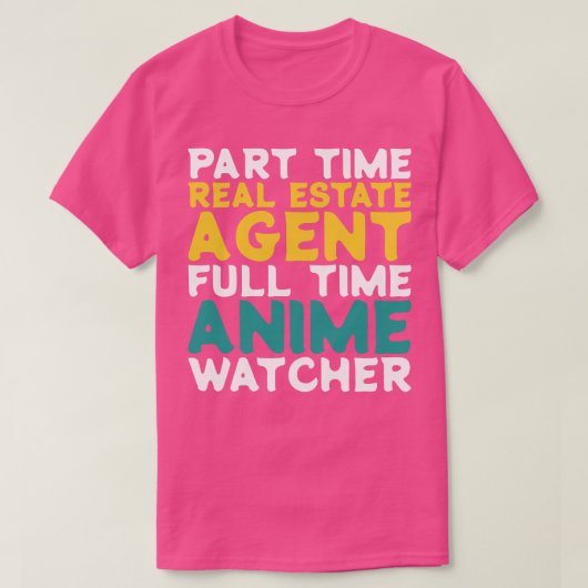 Deeltijd makelaar Voltijd Watcher T-shirt (Design voorkant)