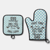 Deeltijd Roker Voltijd Geweldige Papa Ovenwant & Pannenlap Set (Voorkant)