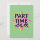 Deeltijd Volwassene Aankondiging (Voorkant)