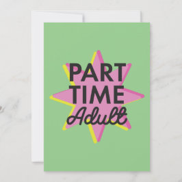 Deeltijd Volwassene Aankondiging