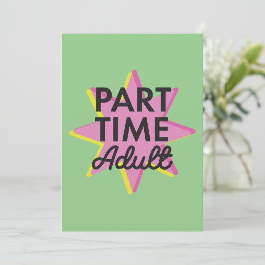 Deeltijd Volwassene Aankondiging (Staand voorkant)