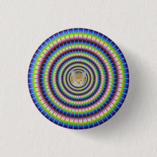 Deeltjes en golven met Floral Motif Ronde Button 3,2 Cm