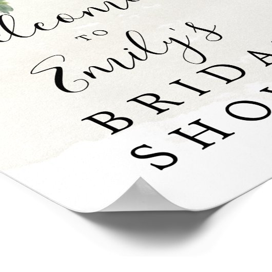 Deeltjesblauw Eucalyptus Vrijgezellenfeest Welkoms Poster (Hoek)