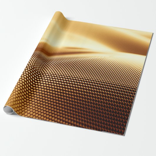 Deeltjesdrapery luxe gouden achtergrond. 3 quinqui cadeaupapier (Uitgerold)
