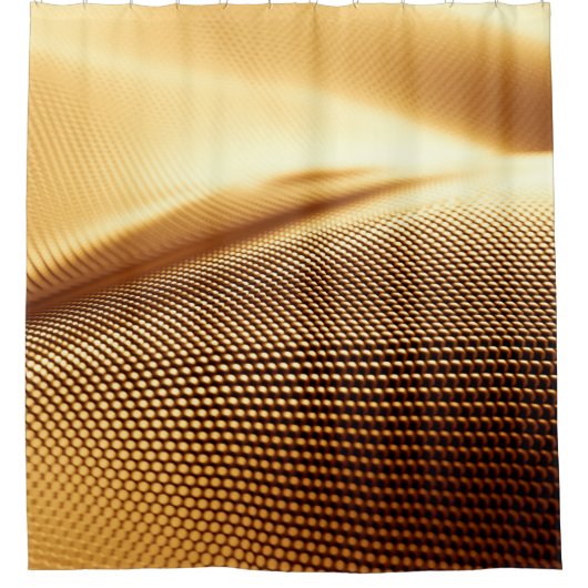 Deeltjesdrapery luxe gouden achtergrond. 3 quinqui douchegordijn (Voorkant)