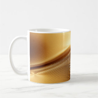 Deeltjesdrapery luxe gouden achtergrond. 3 quinqui koffiemok