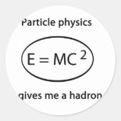 deeltjesfysica ronde sticker (Voorkant)