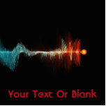 Deeltjesgolfdualiteit Fotobeeldje Magneet<br><div class="desc">Een blauwe en rode fractale interpretatie van het fysicaconcept van deeltjesgolfdualiteit. Voeg je eigen tekst toe.</div>