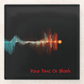 Deeltjesgolfdualiteit Glazen Onderzetter (Voorkant)