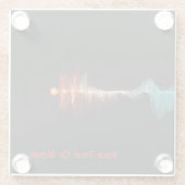 Deeltjesgolfdualiteit Glazen Onderzetter (Achterkant)