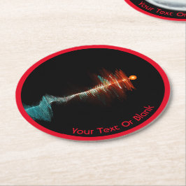 Deeltjesgolfdualiteit Ronde Kartonnen Onderzetter