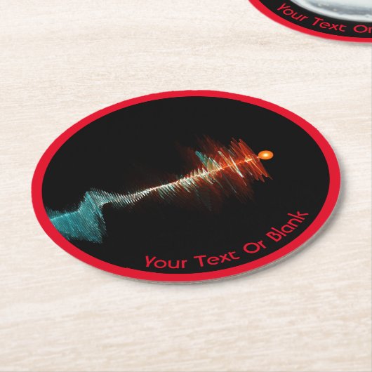 Deeltjesgolfdualiteit Ronde Kartonnen Onderzetter (Gebogen)