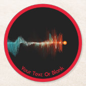 Deeltjesgolfdualiteit Ronde Kartonnen Onderzetter (Voorkant)