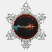 Deeltjesgolfdualiteit Tin Sneeuwvlok Ornament (Voorkant)