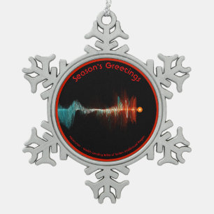 Deeltjesgolfdualiteit Tin Sneeuwvlok Ornament