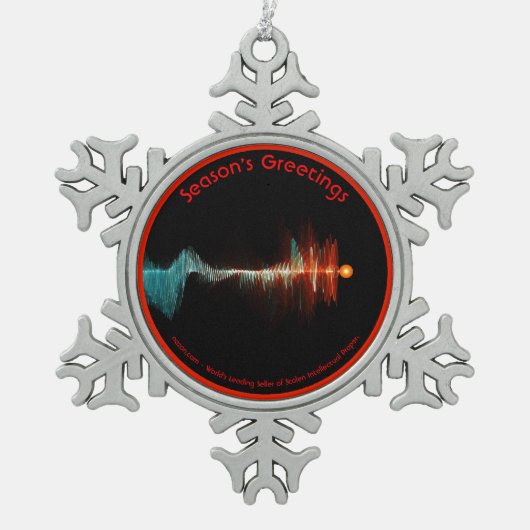 Deeltjesgolfdualiteit Tin Sneeuwvlok Ornament (Voorkant)